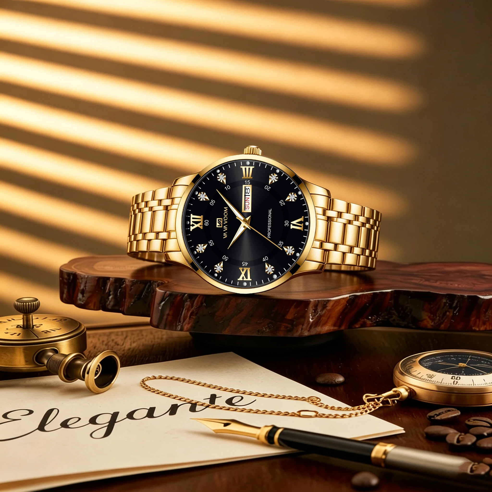 Top Brand Men Watch Quality Solid Strap Business Double Calendar Night Light Waterproof Male Fashion Quartz Clock Wrist Watch