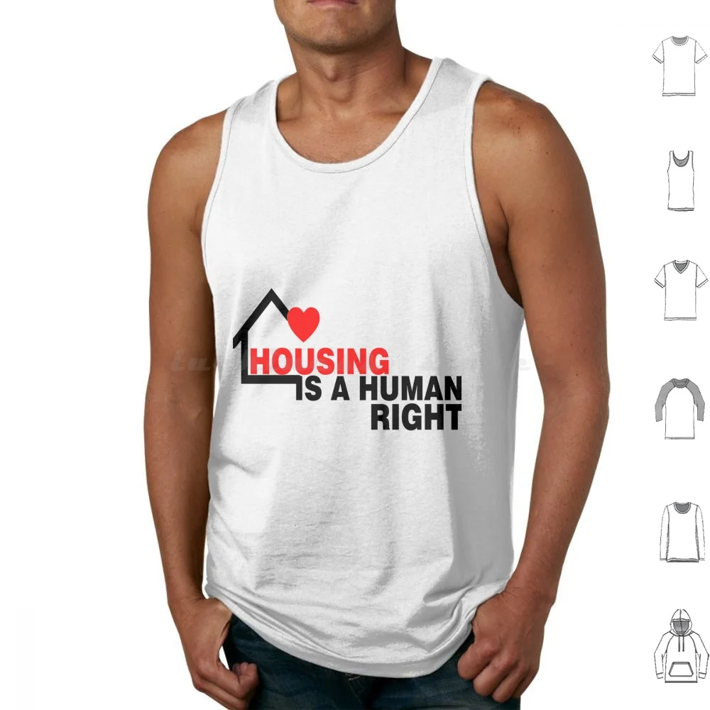 Le logement est un droit humain débardeurs gilet boîtier sans manches est un boîtier droit humain logement gratuit homelessness charité
