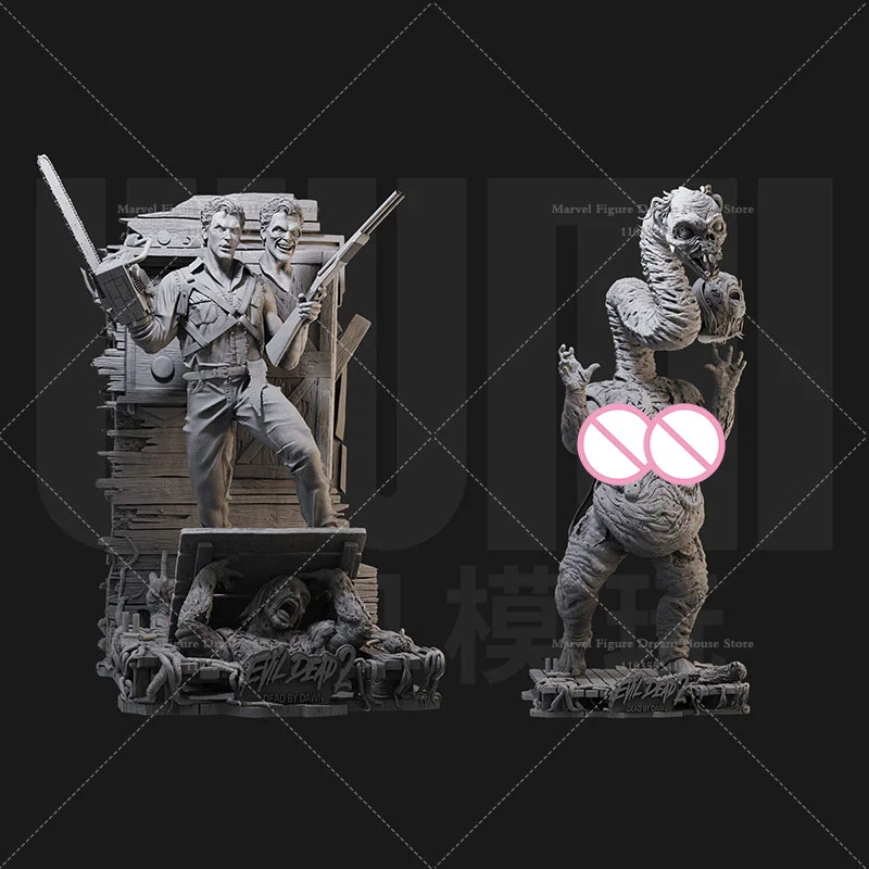 

1/24 1/18 масштаб «Путешествие в демон-убийца», электрическая пила, протез конечности, Ashe, сделай сам, самостоятельная сборка GK, 3D смола, необработанные куклы, игрушки