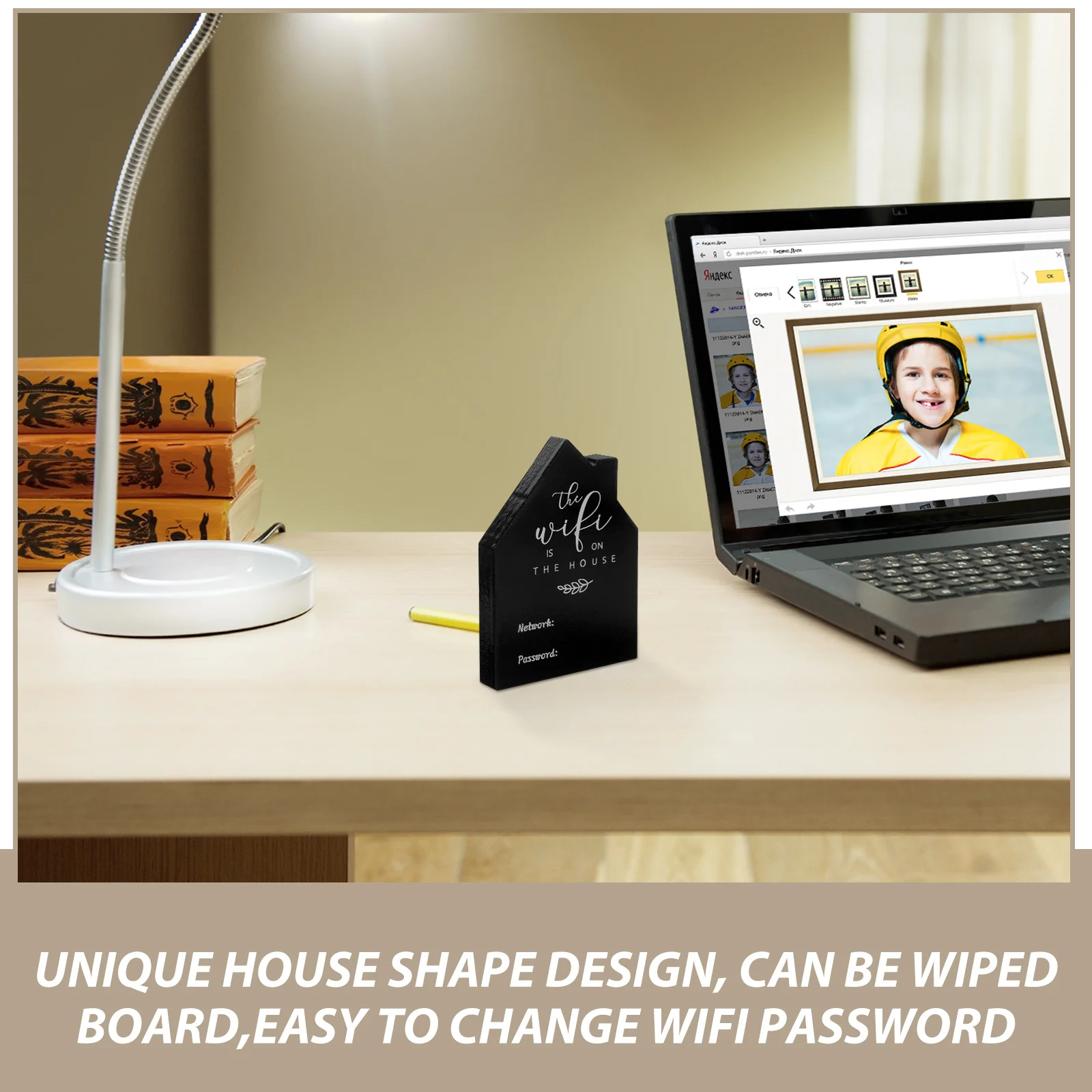 

1 set 1 Set For Home Hotel Desk Password For Home Decor Dual Sign Use Wifi Account Password Sign Wifi Network Reminder Stand