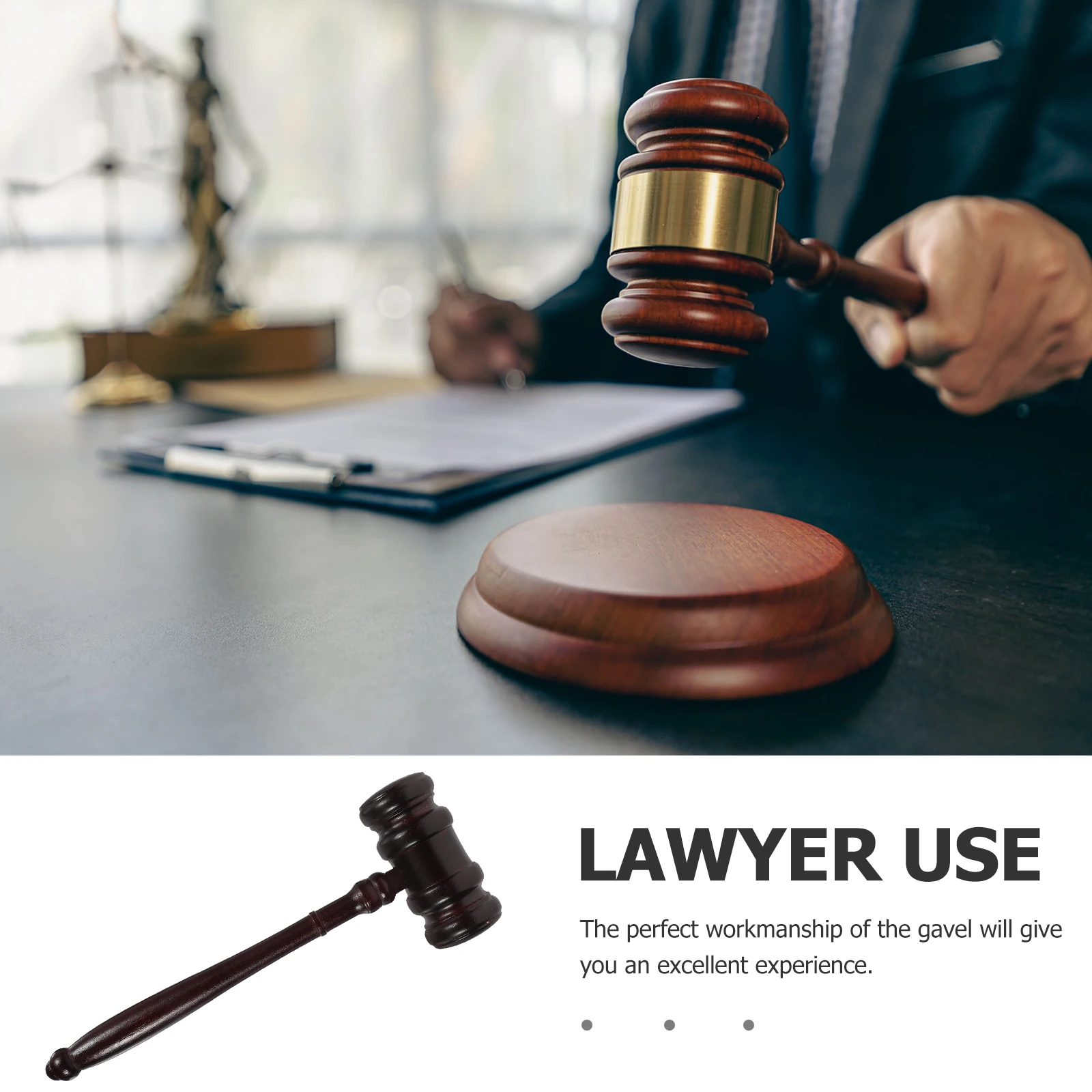 

Auction Hammer Gavel for Judge Lawyer Auctioneer Clear Sound Judge Gavels Safe Use Practical Gifts Choice