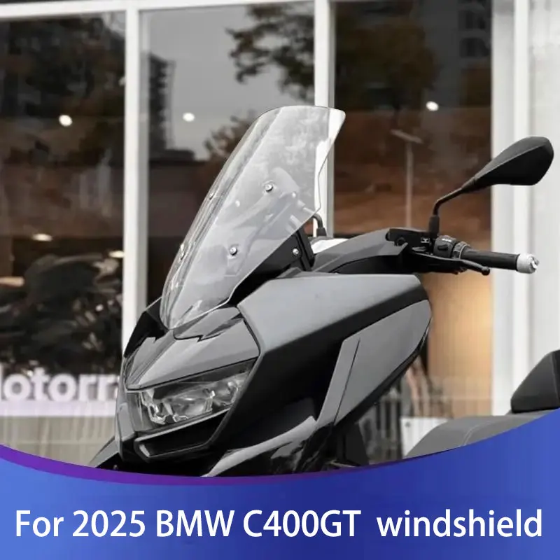 For 2025 BMW C400GT C400 GT  Motorcycle modification raised windshield windscree chest protectionn front glass rainproof board