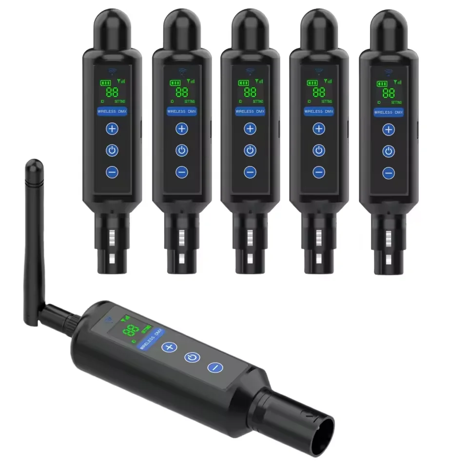 2026 New 6Pcs Built-in Battery Receiver&DMX512 Super Wireless Transmitter&Packing Box Stage Lighting Control For Party KTV Bar