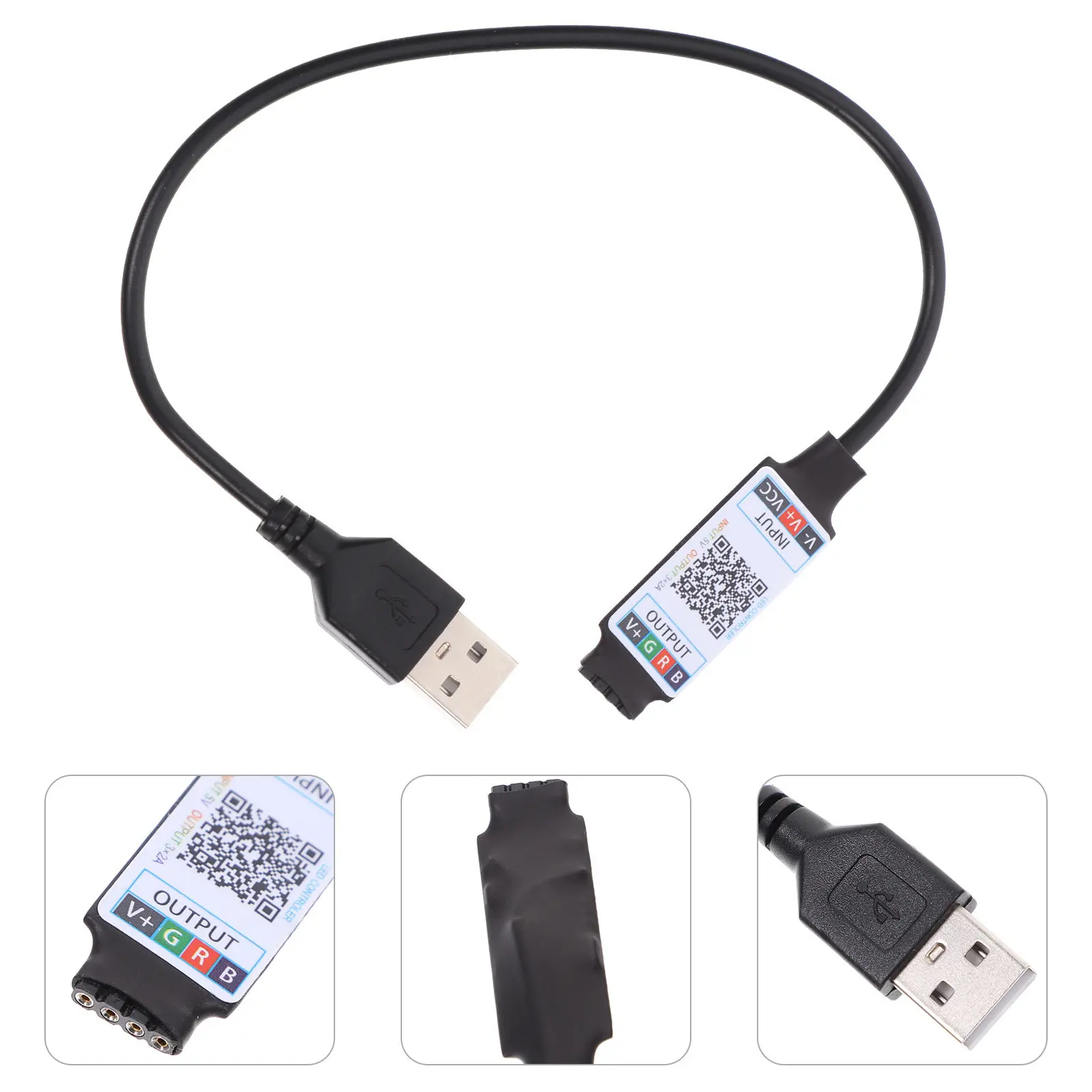 

USB-контроллер для светодиодных лент RGB с регулировкой времени, цвета и скорости, для использования внутри помещений