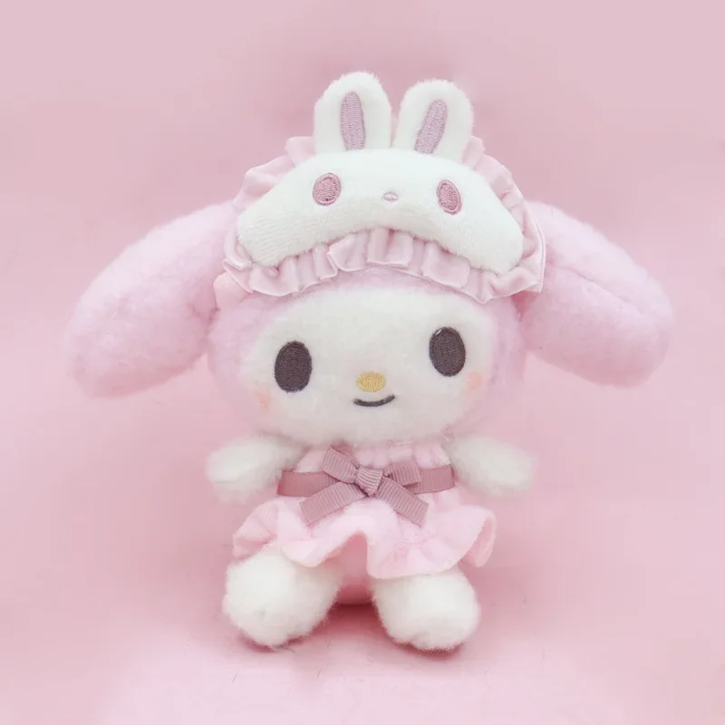 Japanische Sanrio Anime Augenmaske Pyjama Plüschpuppe Cartoon Stoffed Edition Kuromi Hangyodon KT Plüschtier Kinder Geschenk Schlüsselanhänger Puppe