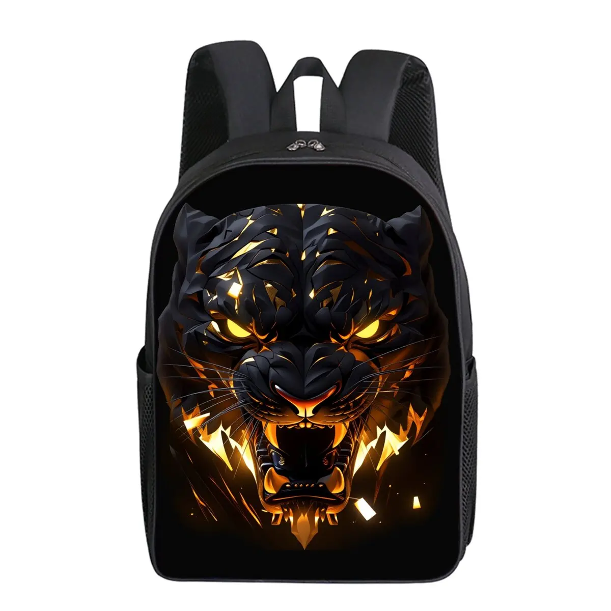 

Tiger King Printing Single Layer Backpack for Boy and Girls Best Gifts 2D Flat Cartoon School Bags for Children