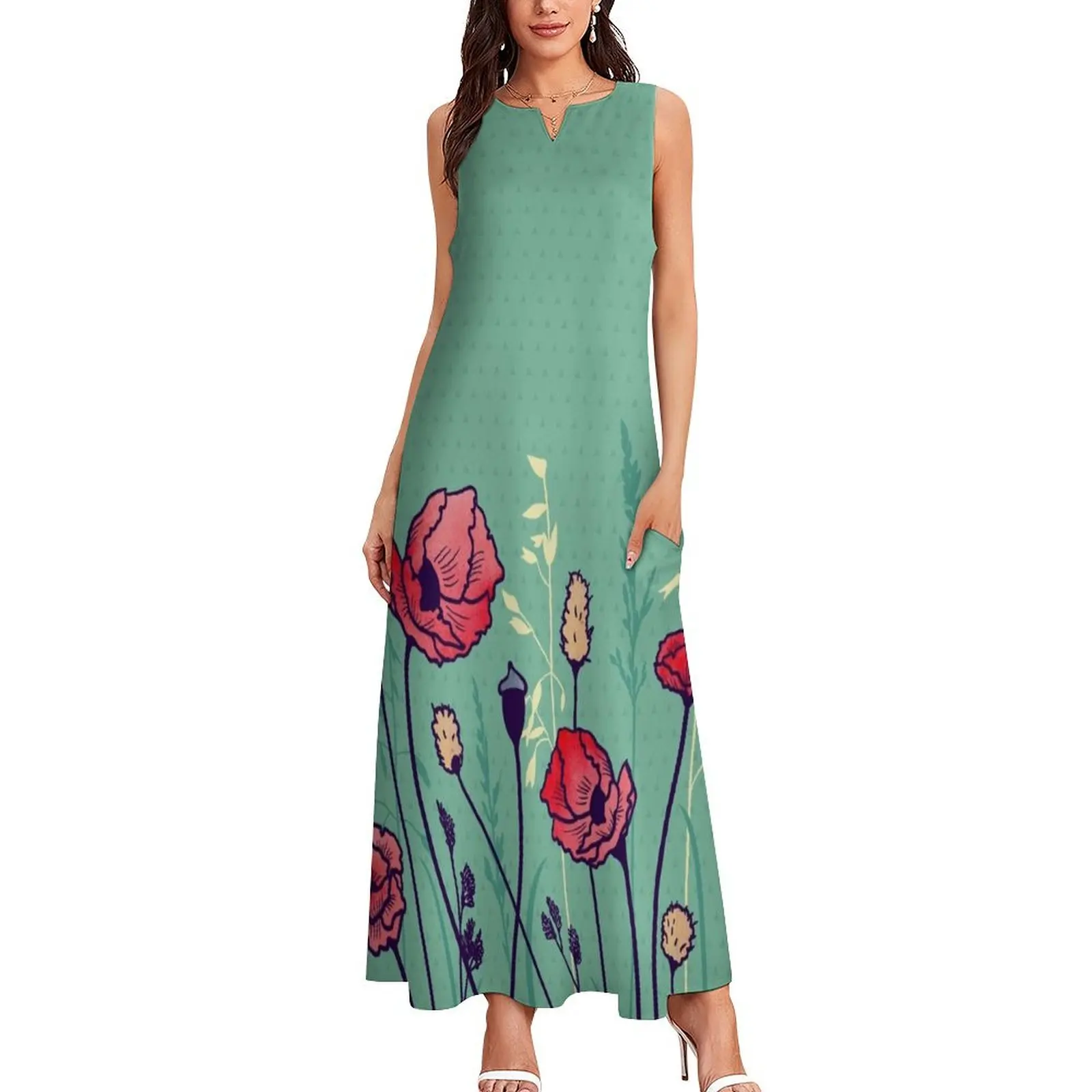 Summer Field Long Dress Women