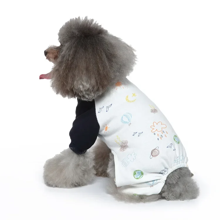 New pet clothes cotton home dog clothes pajamas puppy kitten four-legged pajamas home clothes