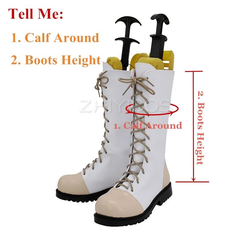 ZHIYICOS Anime Tsuyuri Kanawo zapatos de Cosplay botas de cuero Pu con cremallera mujeres hombres zapatos de fiesta de Halloween hechos a medida