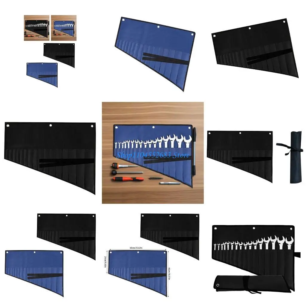 Y6GD Versatile Waterproof Fabric Tool Roll for Workshop Essentials Storage