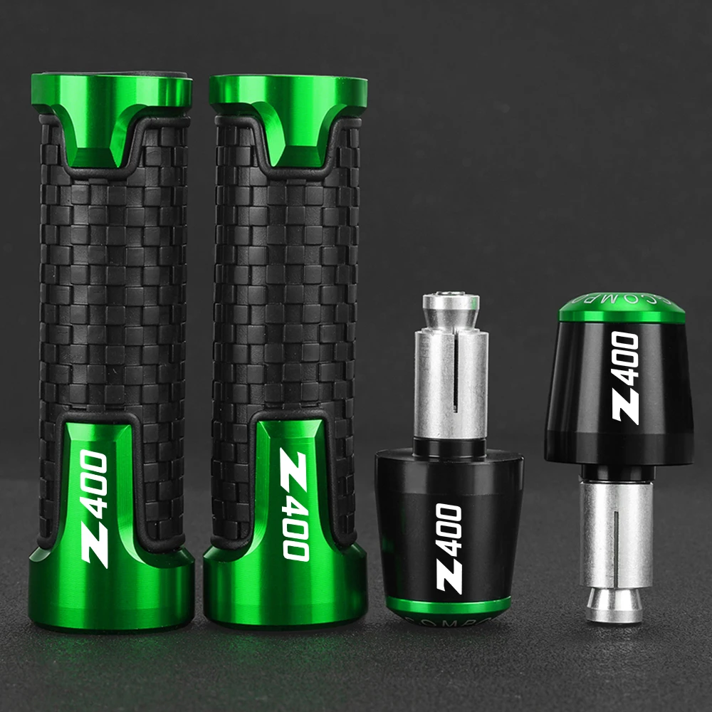 

Z400 ABS 2023 2022 2021 FOR KAWASAKI Z z 400 2018 2019 2020 CNC 7/8'' 22MM Motorcycle Handlebar Grips Handle Bar Cap End Plugs