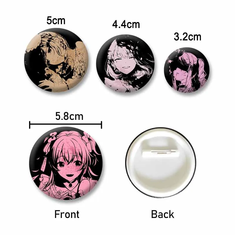 

Creative PJSK Project SEKAI Character Fanart Round Badges Cute Cartoon Virtual Singer Brooch Enamel Pins for Bag Clothes Jewelry