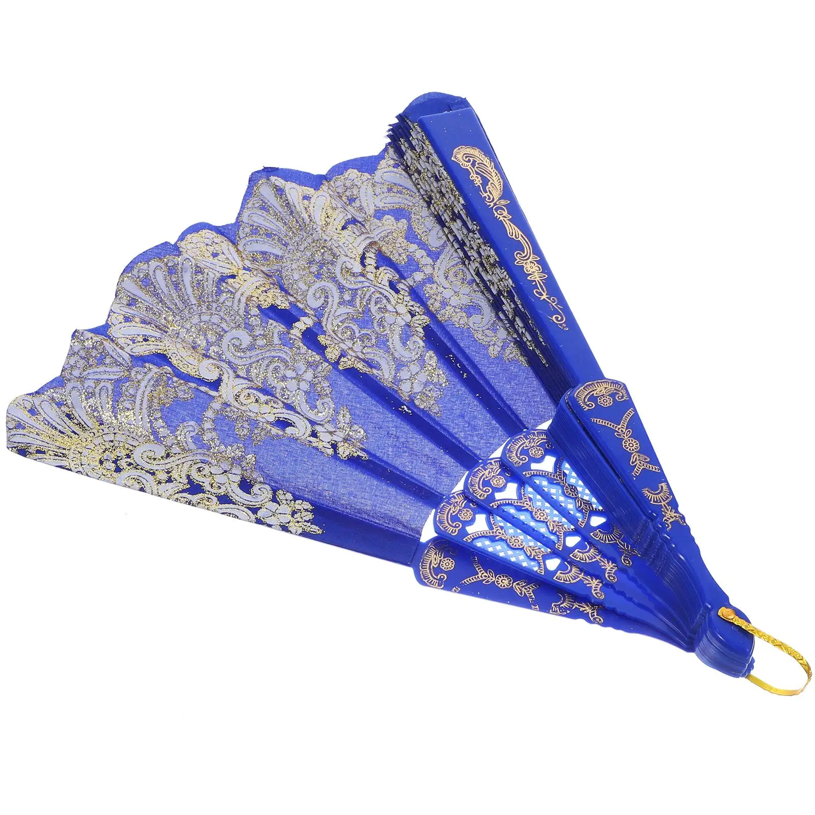 

Chinese Style Folding Fan Plastic Decorative Fan Single Sided Printed Traditional Handheld Portable Party Wedding Birthday