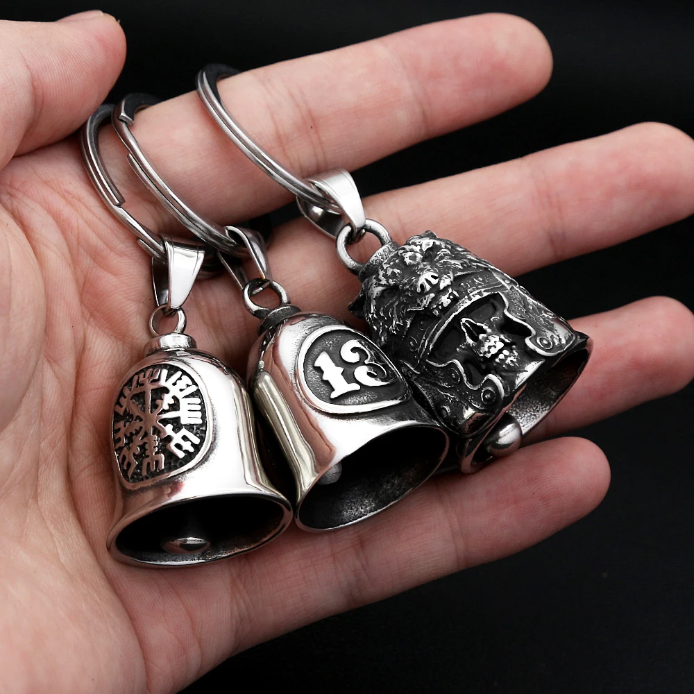 Vintage-Mode Nummer 13, Glocke Schlüsselanhänger für Männer Frauen Hip Hop Rock Edelstahl Glück Schmuck Amulett Geschenke Dropshipping