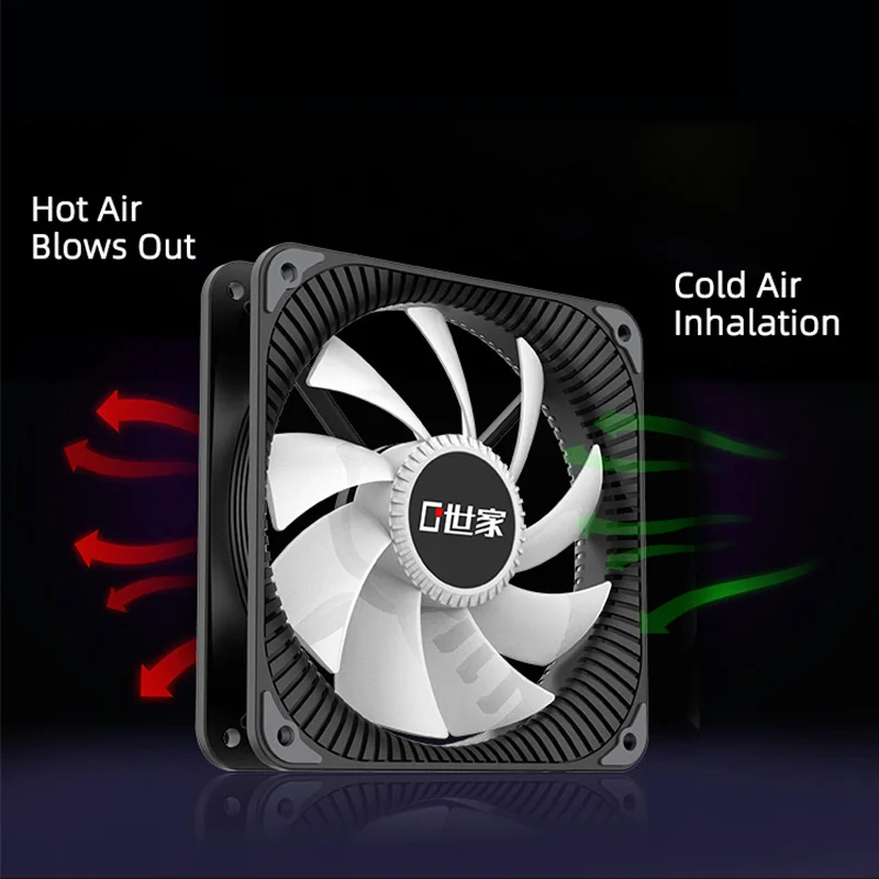 TEUCER FC120 120mm PC ARGB 냉각 팬 4핀 PWM 저소음 CPU 냉각 팬 12cm 3핀 RGB 게임용 컴퓨터 팬