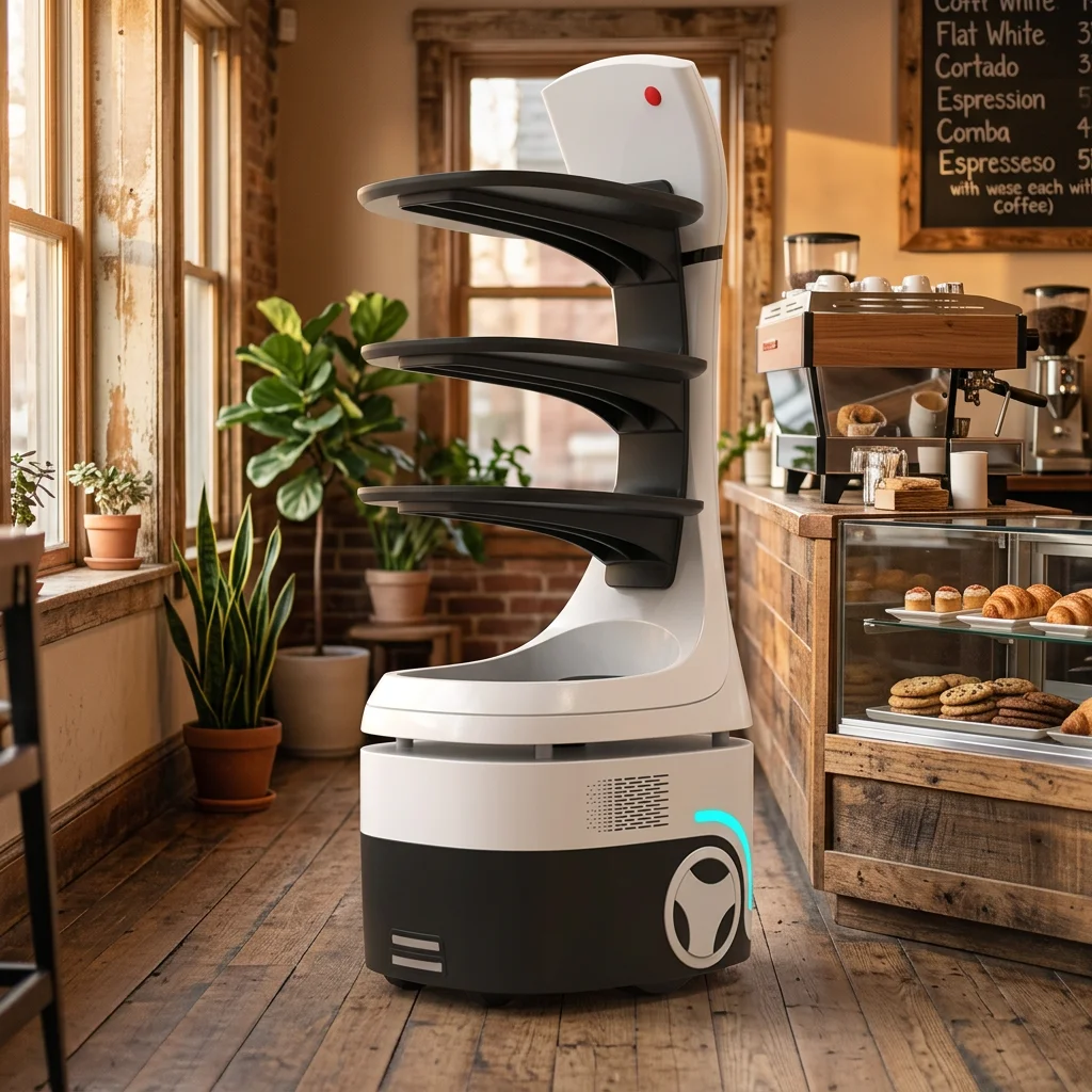 New Renhuan Panda Service Robot Intelligent Food Delivery Robot Service Robot for Coffee Shop and Dessert Store