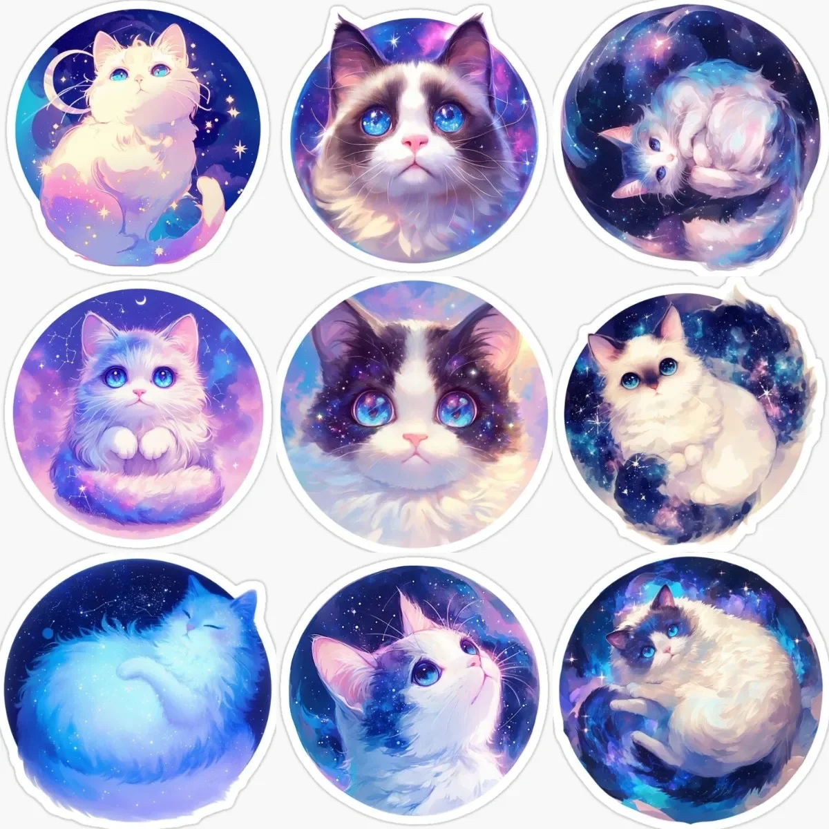 

Catoon Cute Ragdoll Cat Pets Catoon PVC Waterproof Creative Sticker for Decorate Room Wall Car Window Truck Decal Accessories