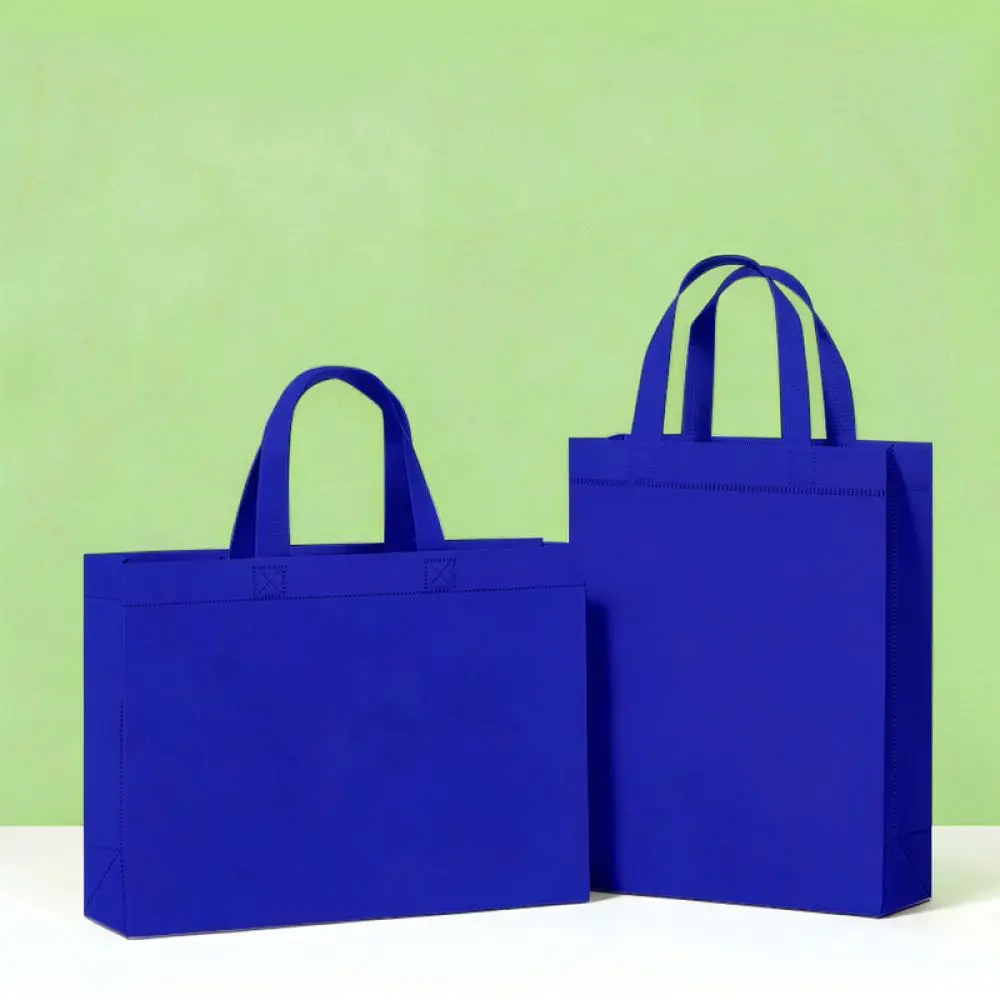 Personalized Non Woven Tote Bag Custom Logo Advertising Carrier Durable Retail Shopping Event Gift Packaging Storage Sack