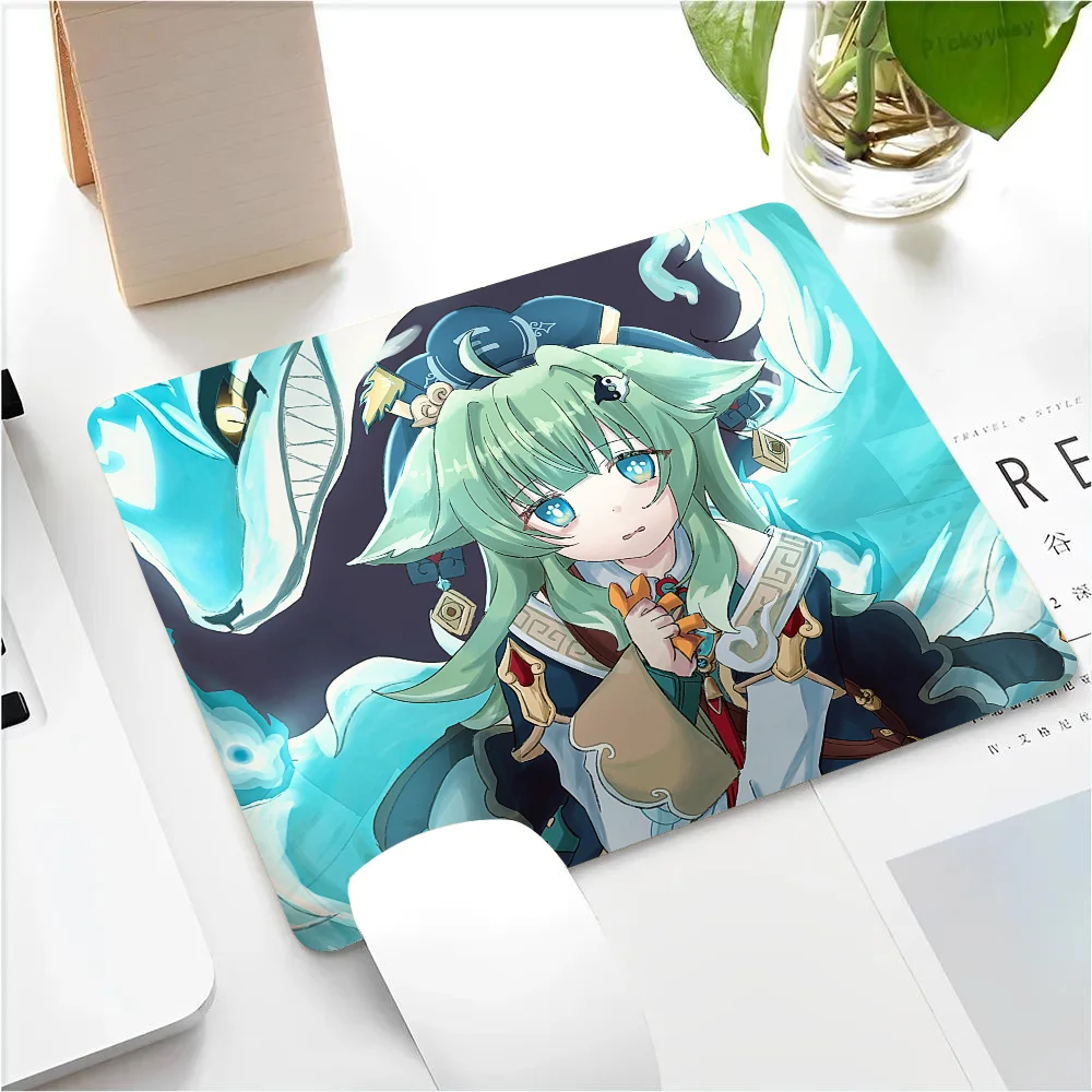 Huohuo Honkai Star Rail Impact Mousepad Small LockEdge Mouse Pad For Gamers Computer Desk Pad Rectangular Anti-slip Rubber