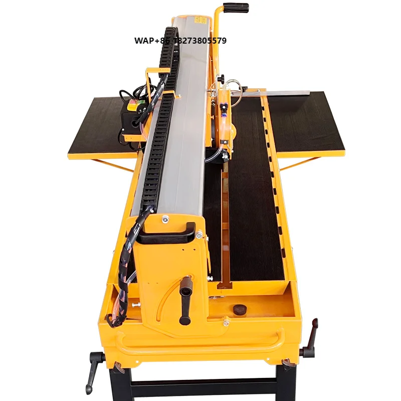 1500W 250mm Electric Wet Tile Saw Cutter Smooth Rail Portable Tile Cutting Machine With Foldable Stand