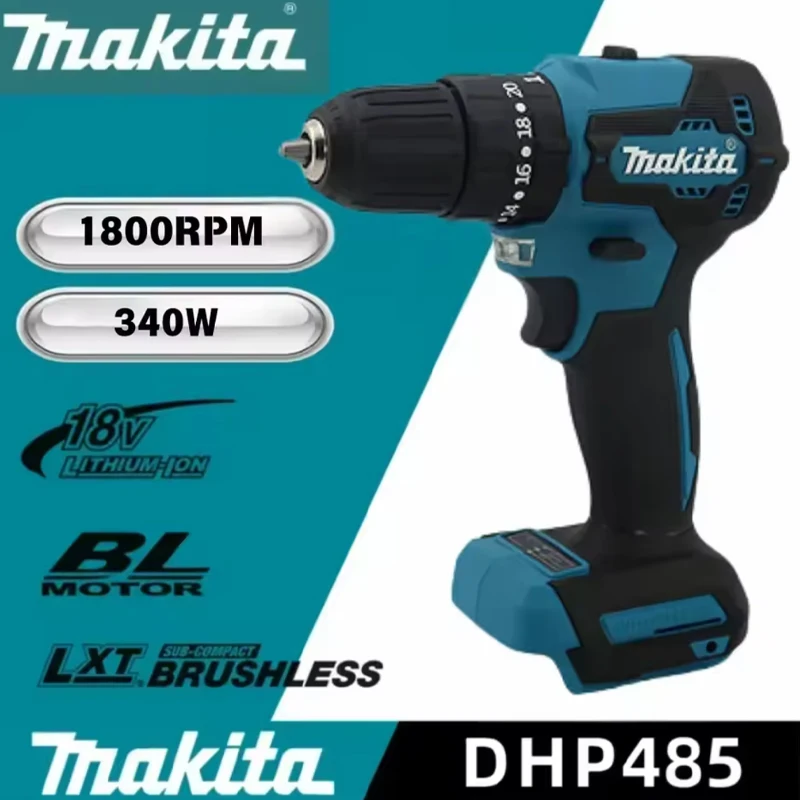 

MAKITA DHP487 18V LXT Brushless Cordless Impact Drill Motor Compact Hammer Driver Rechargeable Screwdriver Power Tools DHP487Z