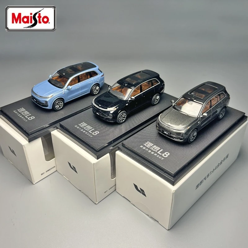 Modèle de voiture en alliage Meitu Ideal L8, échelle 1:64, moulé sous pression, nouvelle énergie