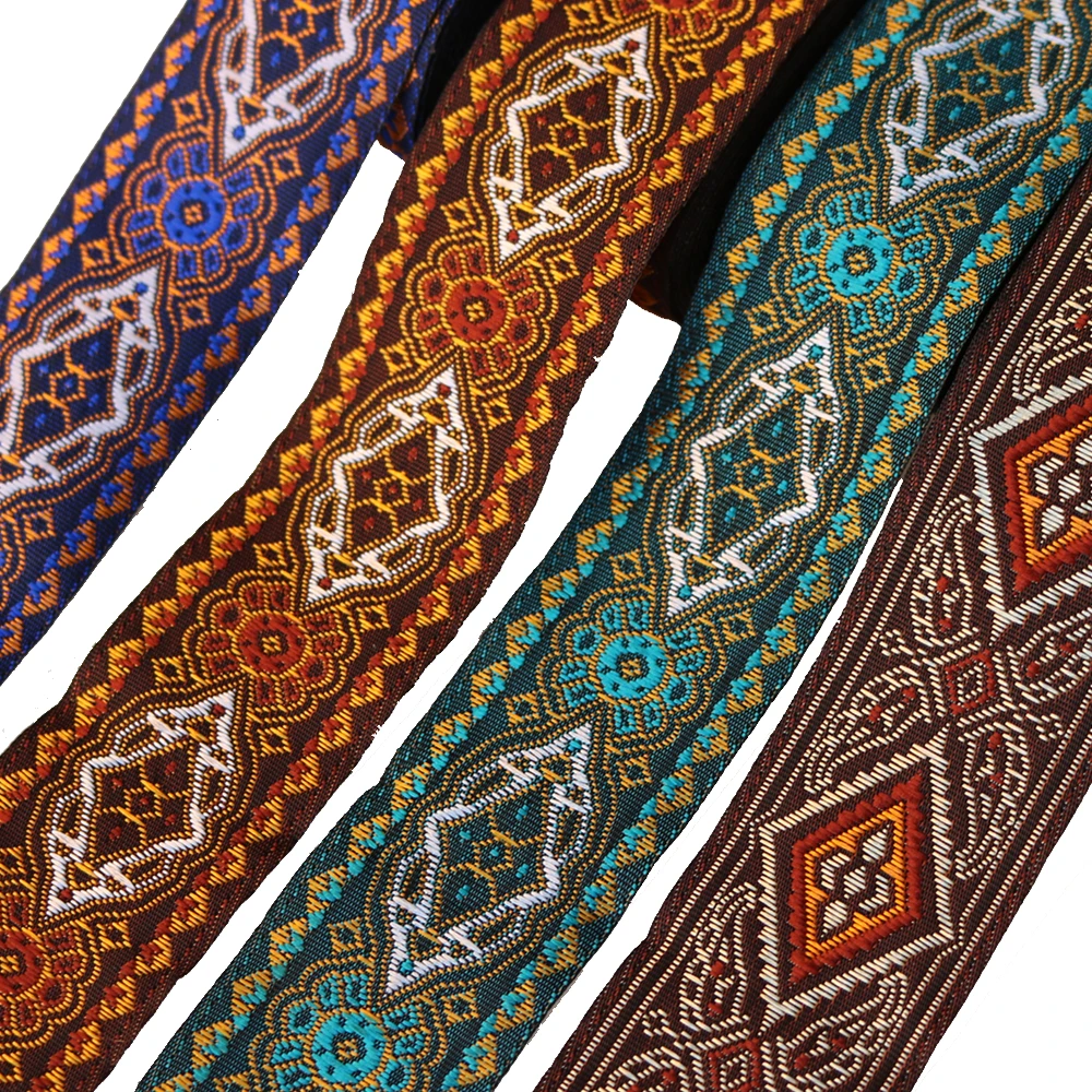 7METER 35MM 1.3 INCH  33mm Vintage Ethnic Embroidery Lace Ribbon Boho Lace Trim DIY Clothes Bag Accessories Embroidered Fabric