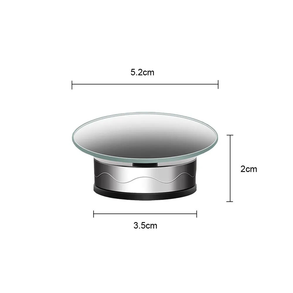 2Pcs 360 Degree Rotating Suction Cup Auxiliary Small Round Mirror Car Wide Angle Auxiliary Blind Spot Mirror Rear View Mirror