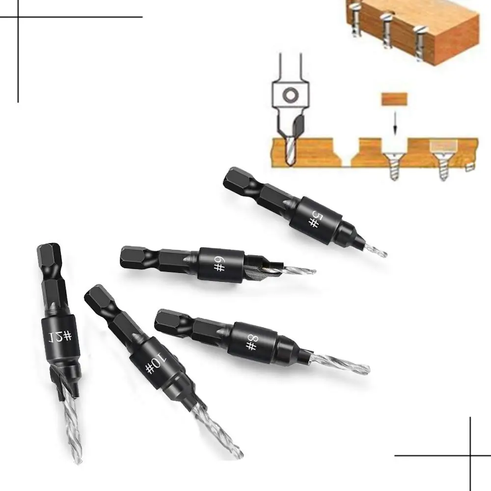 Imagem -03 - Binoax Countersink Drill Bit Grupo Broca Cônico para Madeira 10 12