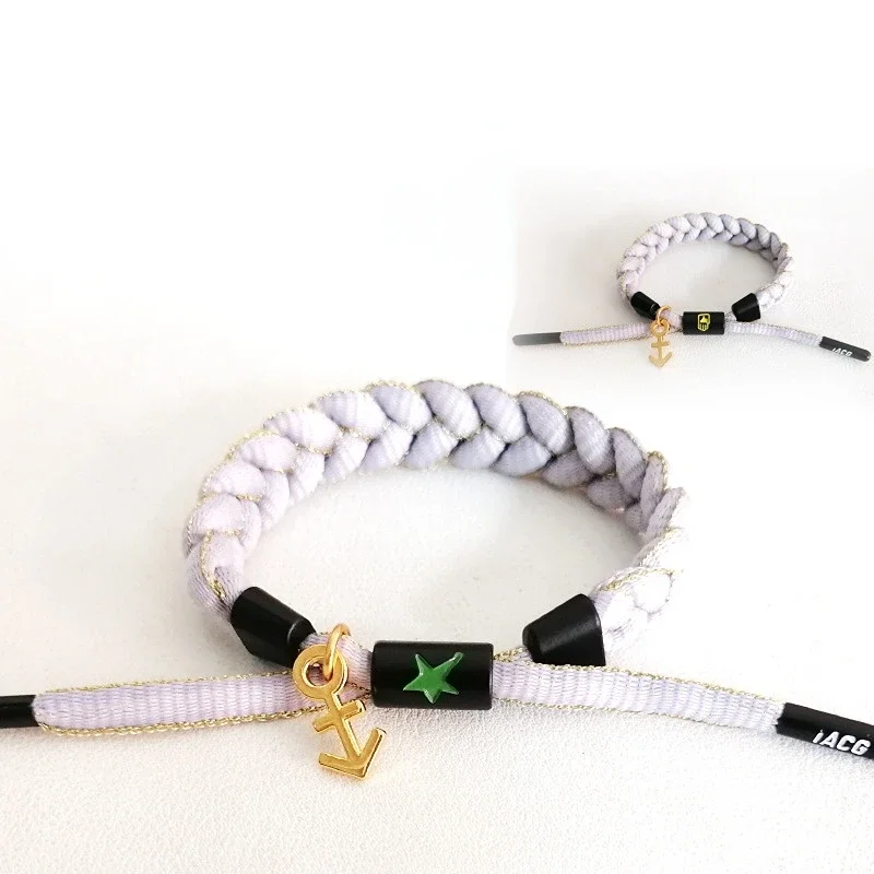 

RT01 Anime JoJo's Bizarre Adventure Bracelet Kujo Jotaro Higashikata Josuke Giorno Giovanna Woven Bracelet Cosplay Prop&Gf1