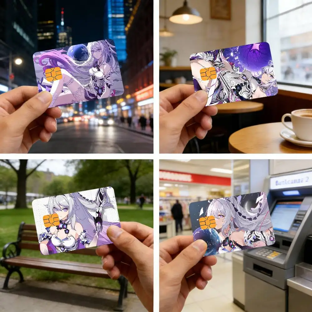 Honkai Impact Kiana Kaslana Bank Card Sticker Film Skin Cover For Debit Credit Bank Cardultra-Thin And Fade-Resistant