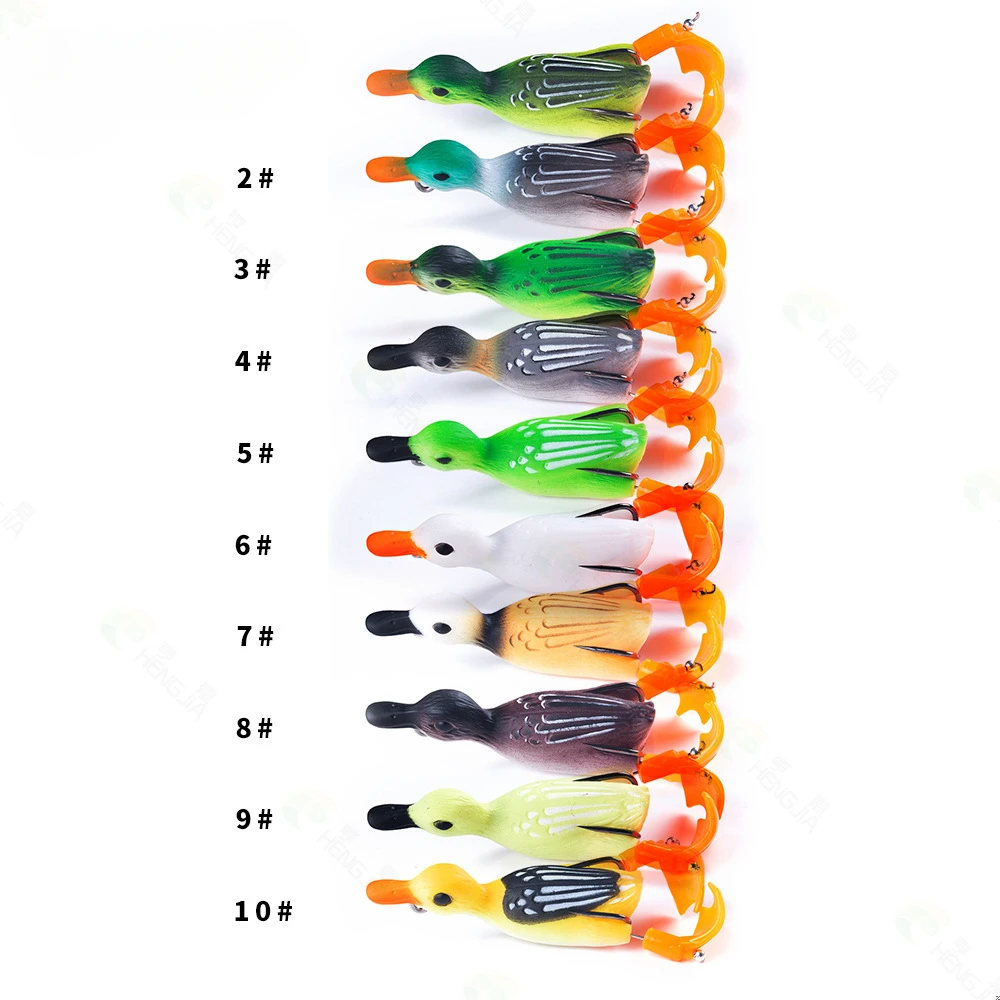 8.5cm 12g Topwater Fishing Lures Duck Double Leg Propeller Duckling Biomimetic Fake Bait Black Fish Frog Fish Bait