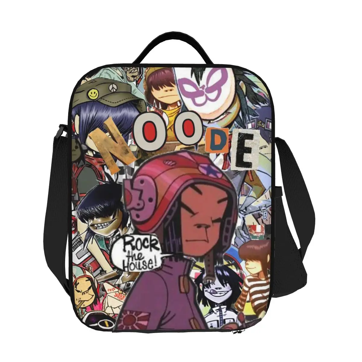 

Music Band Gorillaz Insulated Lunch Bag for Women Kids Leakproof Food Boxes Thermal Lunch Box Tote