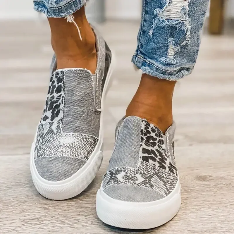 Breath Autumn Women Flat Shoes PU Canvas Gladiator Shoes Women Luxury Designers Wedge Ladies Casual Beach Office Party Sneakers