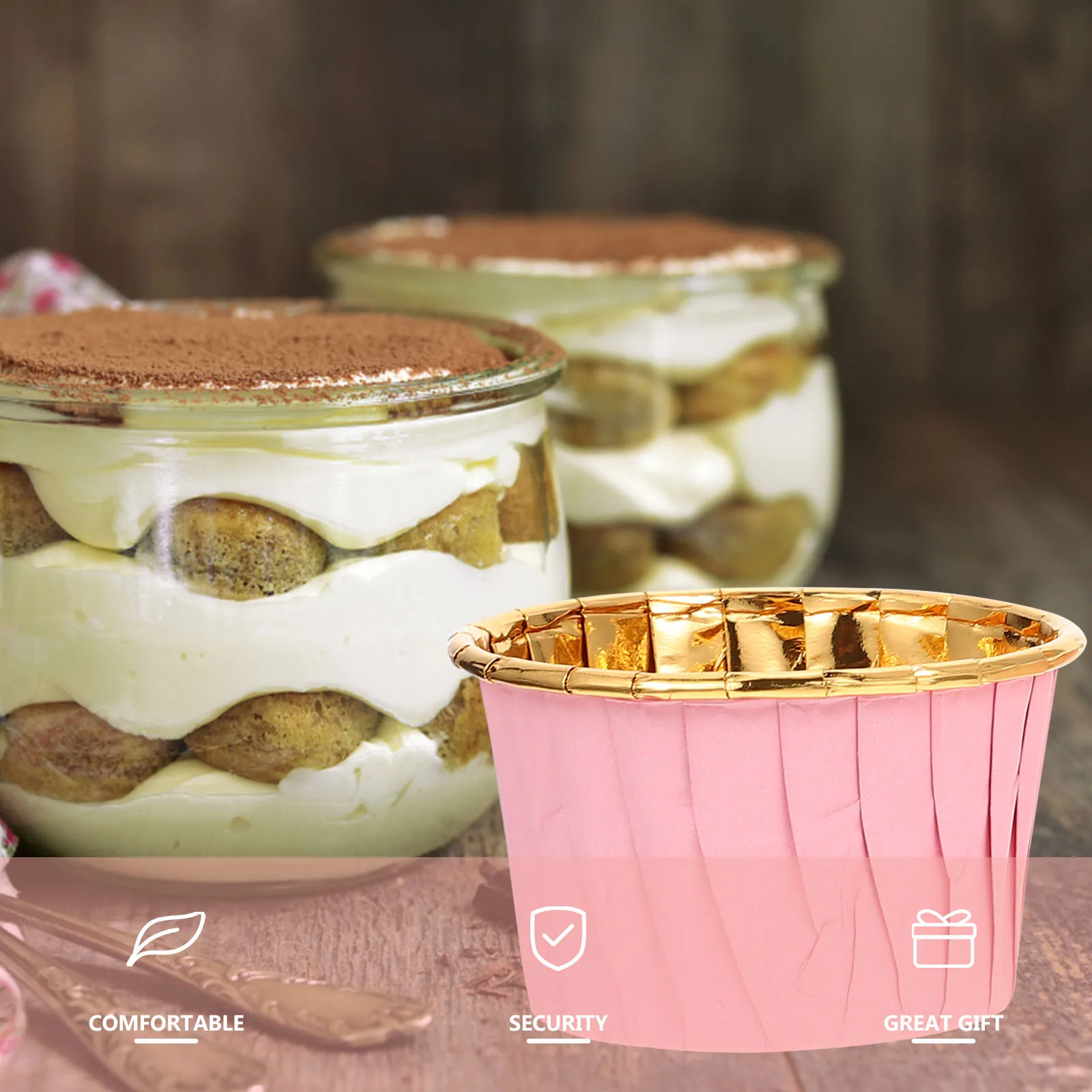 

150Pcs Aluminum Foil Cupcake Liners Heat Resistant Grease Proof Baking Cups for Muffins Cakes Parties Cupcake Liners for Baking