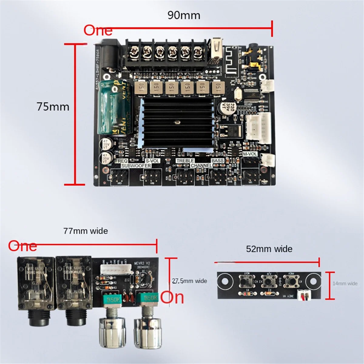 -Mt21hs 2.1 Kanaal Bluetooth Audio Versterker Board Tpa3116d2 Module, Lood-Type Ktv Microfoon Audio-Machine