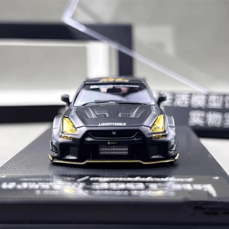 In Stock1:64 LB GTR R35 Black Ghost claw alloy die-cast miniature simulation car model Creative decorative item Festival gift