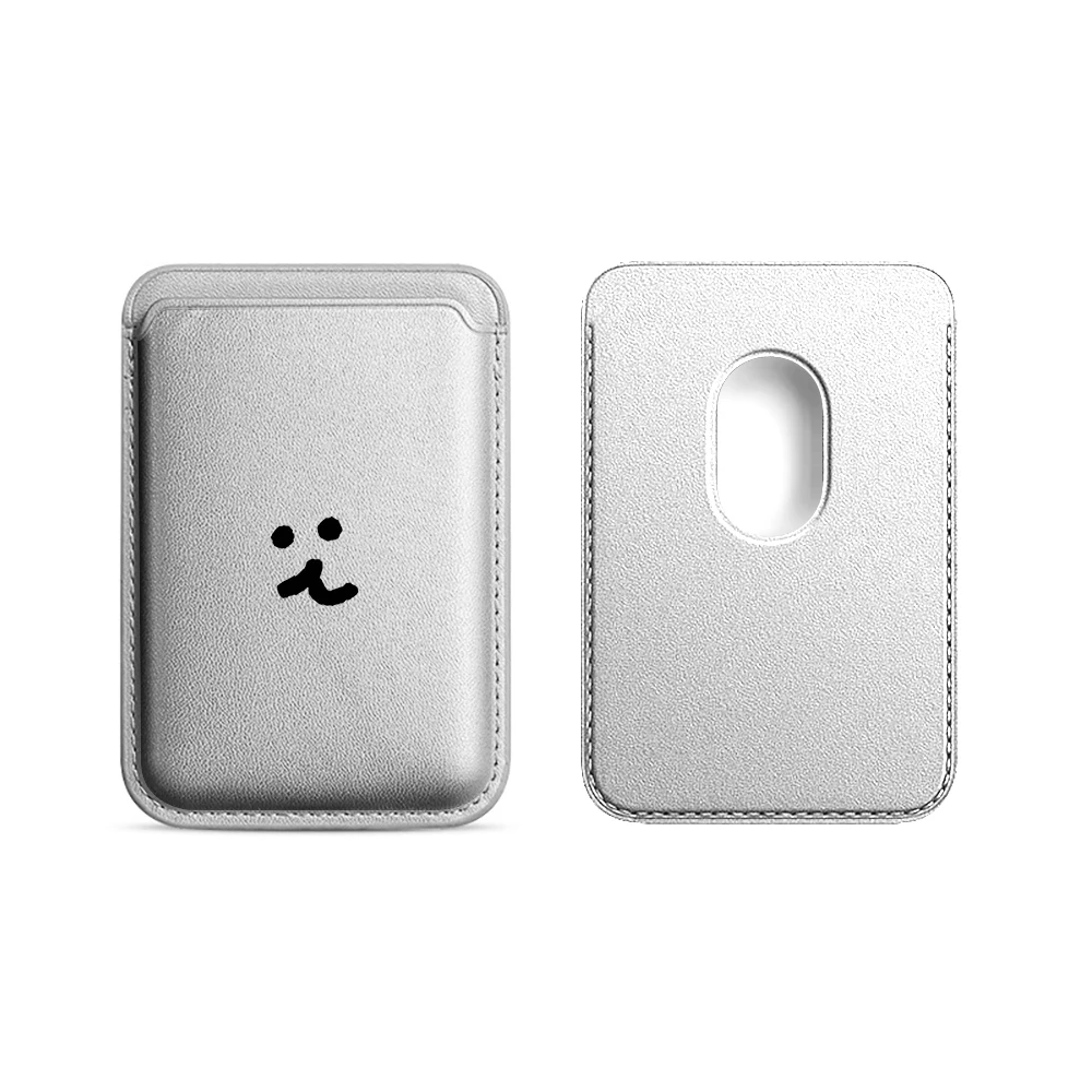 Minimalistisches, niedliches Leder-Kartenetui für Magnetische Hüllen, geeignet für alle iPhones mit Magsafe-Kartenfunktion. – Detail 18