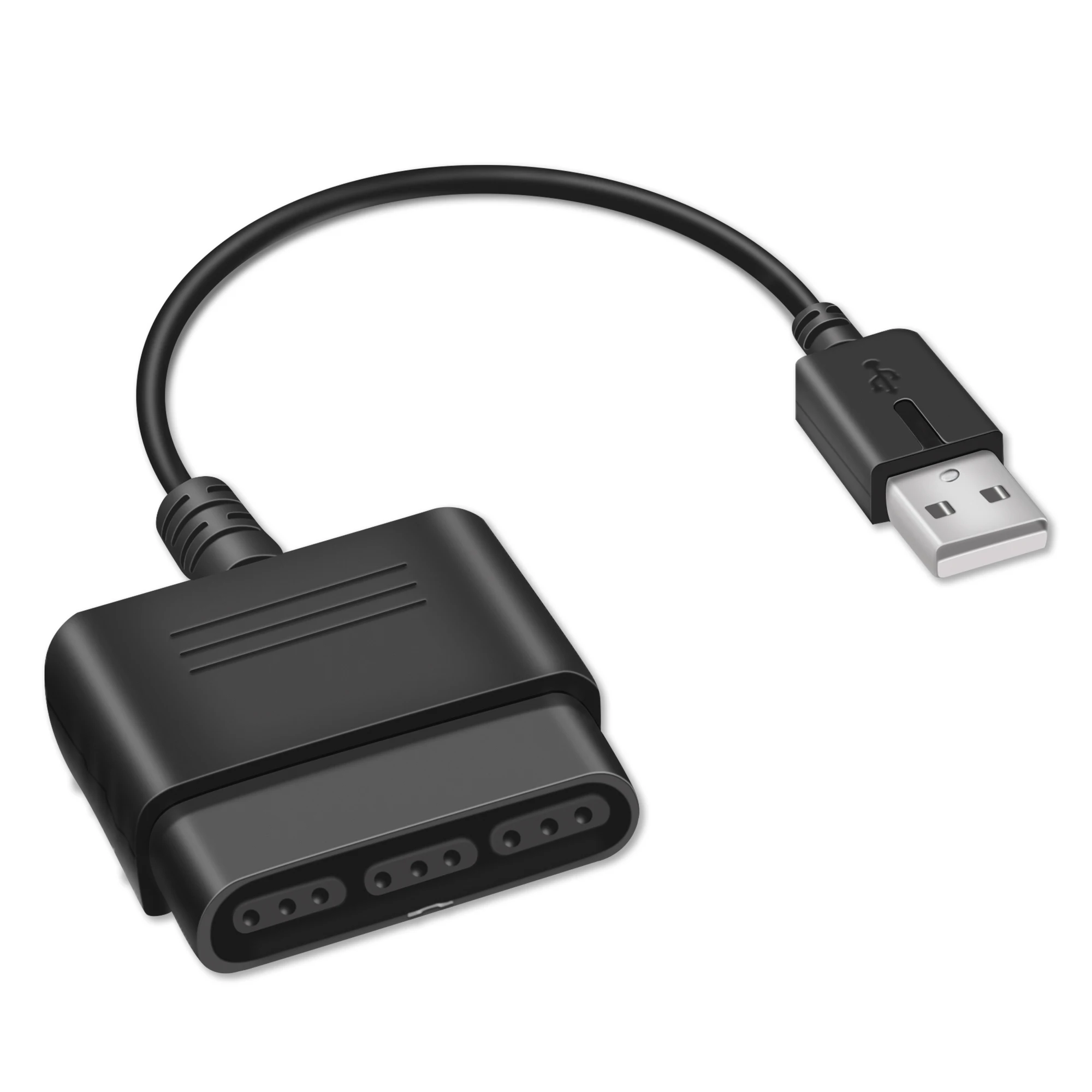 PS2 تحكم إلى USB محول محول كابل, متوافق مع سوني PS1/PS2 تحكم غمبد إلى PS3/وحدة تحكم الكمبيوتر