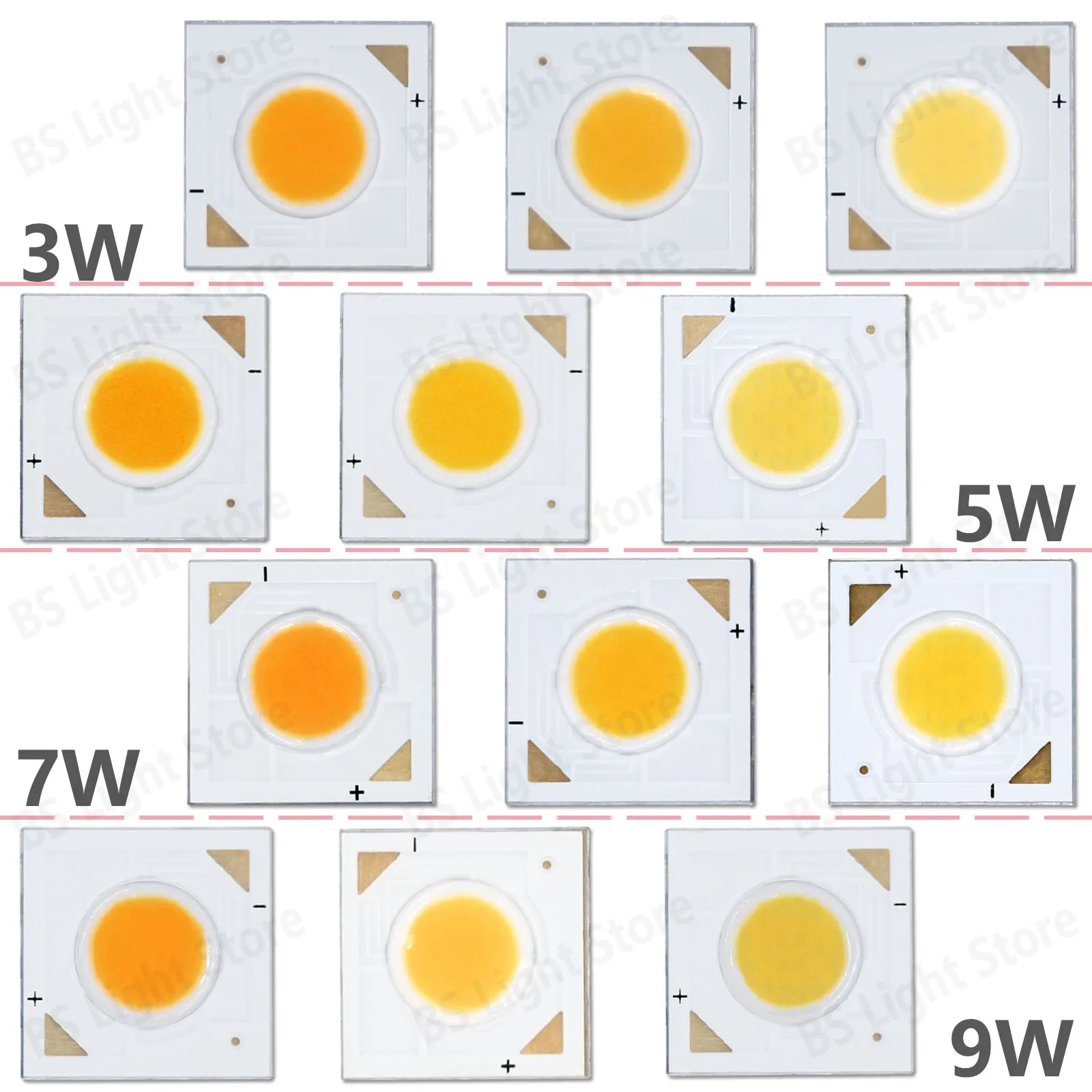 5/10pcs LED Bead 12V Constant Voltage Chip LED COB Module 3W 5W 7W 9W 1313 COB Bulb Spotlight DIY Home Light Source Accessories