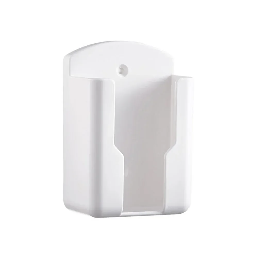 Wall Shelf Bathroom Shelf Universal White Air Conditioner Remote Control Holder Wall Mounted Punch-Socket Holder