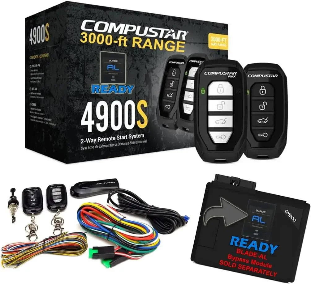 

CS4900-S (4900S) 2-Way Remote Start and KeylEntry System with 3000-ft Range