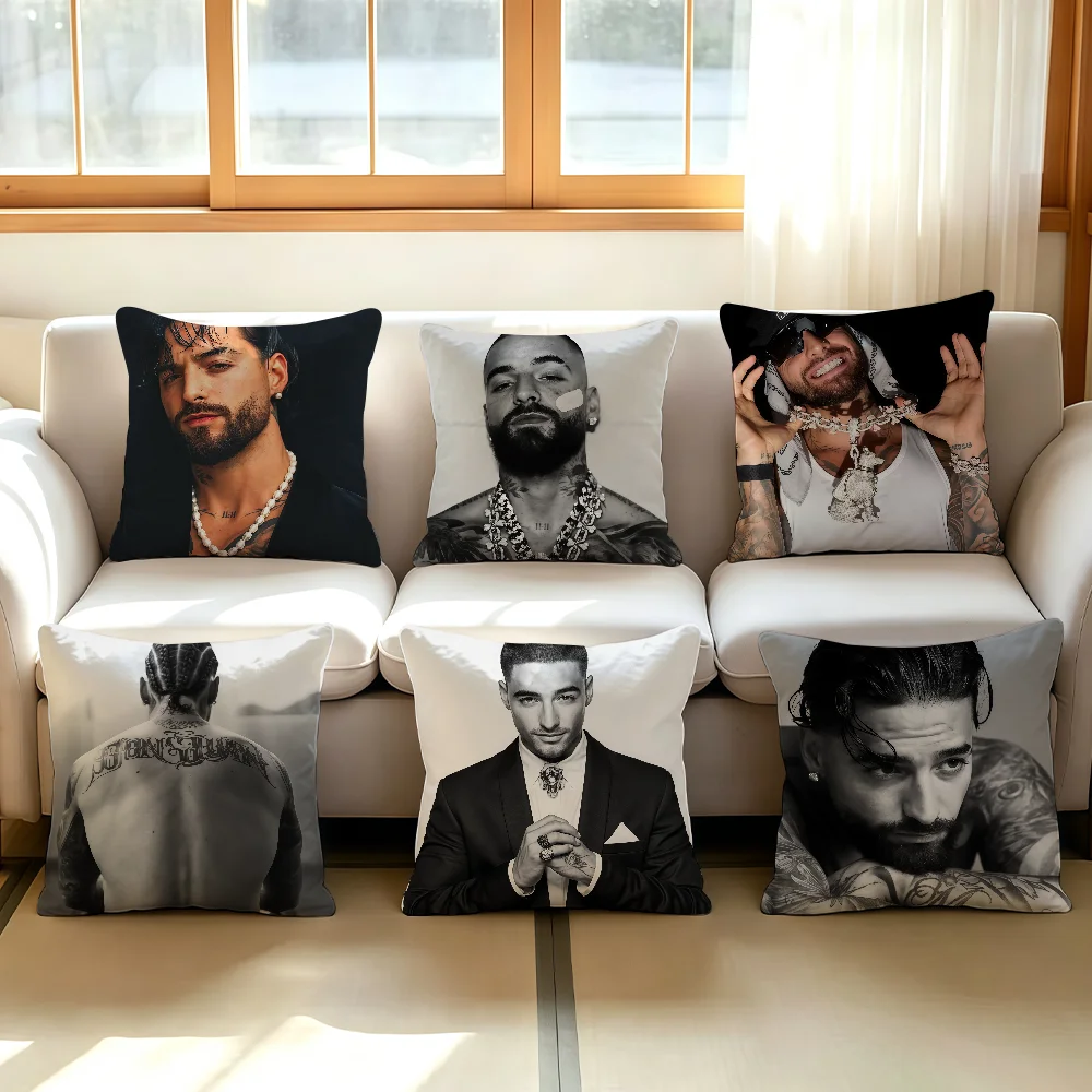 Colombian rapper M-Maluma cushion cover Comfortable Decorative For Bedroom Living room Dormitory Picnic and Holiday Decoration