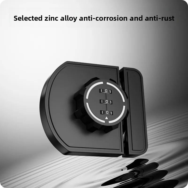 Drawer Password Lock Pin Door Bolt Zinc Alloy Cabinet Wardrobe Storage Cabinet Adhesive Nail Dual-use Anti-theft Safety Lock