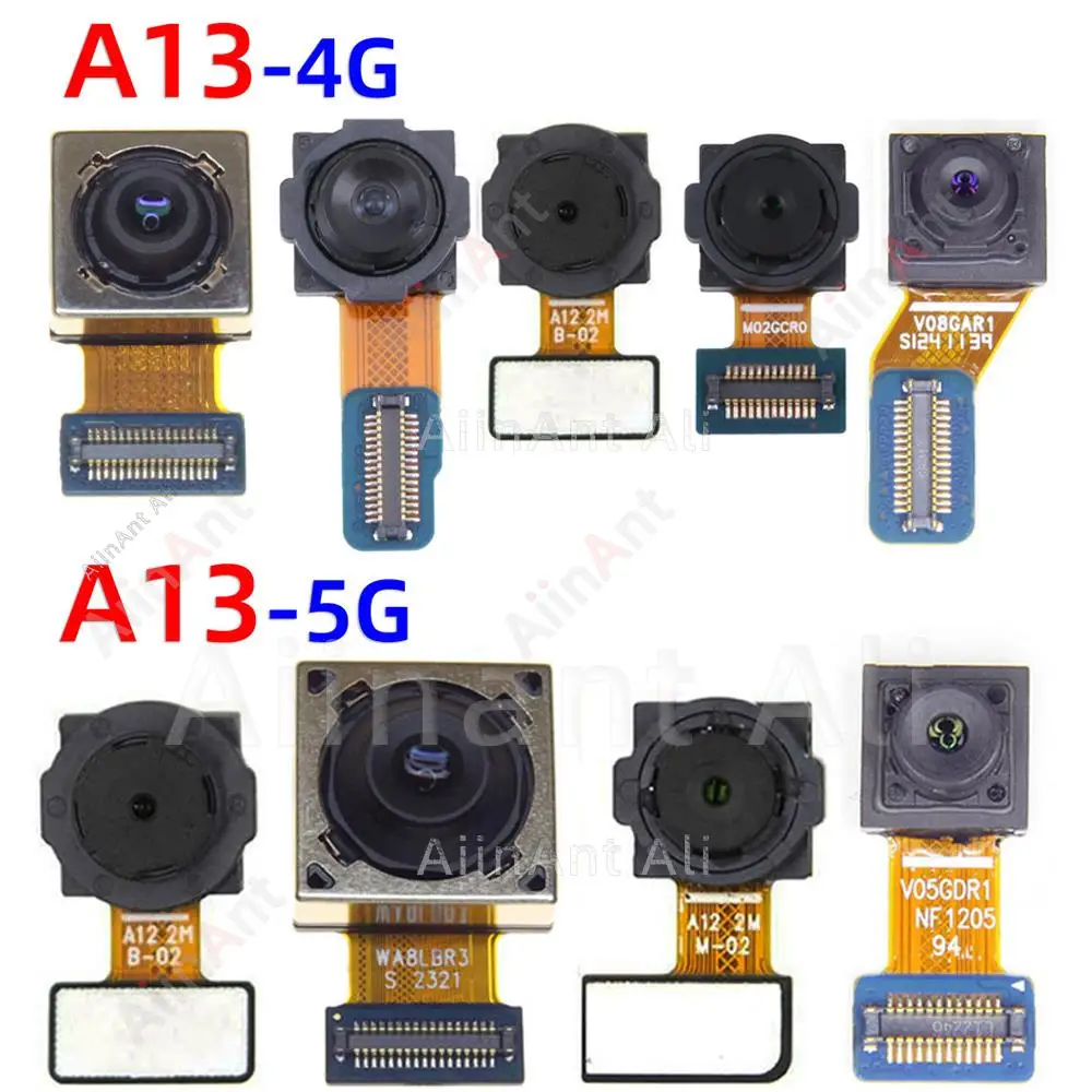 AiinAnt Small Front Selfie Back Macro Depth Wide Main Rear Camera Flex Cable For Samsung Galaxy A13 4G 5G A135F A137F A136B