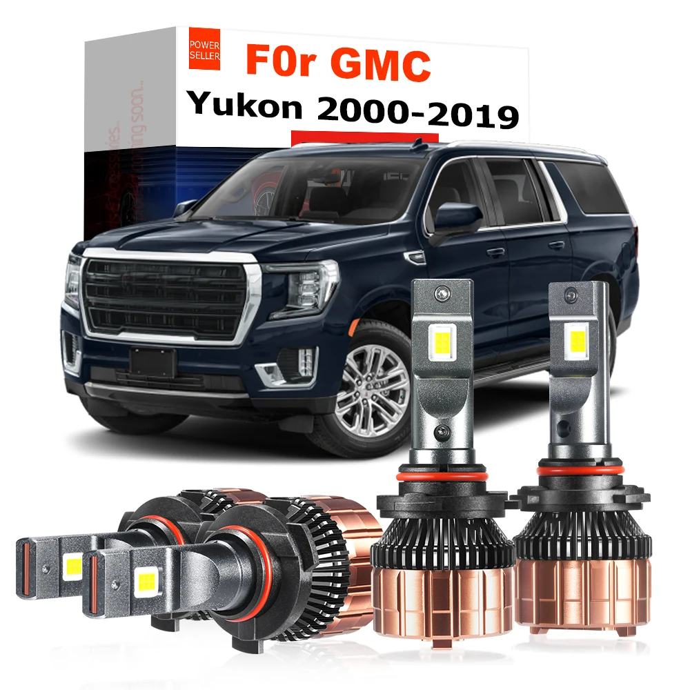 

2 Pieces 100W Car Canbus LED Headlight Front Head Light Lamp 20000LM High Bright For GMC Yukon XL 1500 2500 Denali 2000-2019