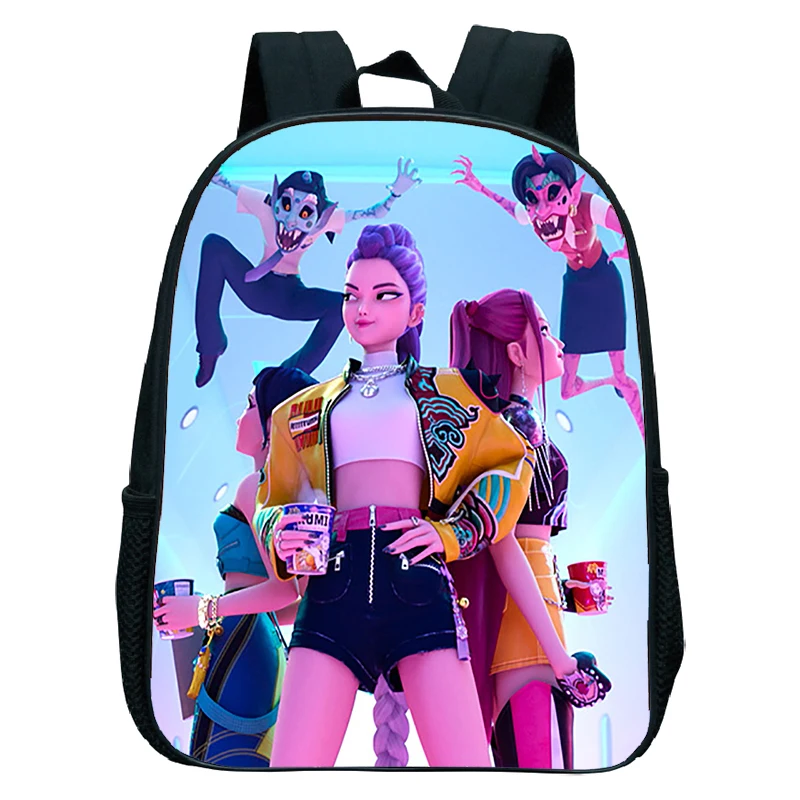 Mochila con estampado de cazadores de demonios KPop, Mochilas escolares de dibujos animados para guardería, Mochilas ortopédicas para niños y niñas, Mochilas de regalo