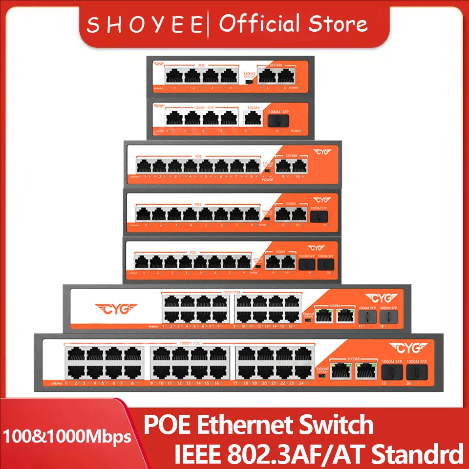 新しい-poe-rj45-イーサネット-スイッチ-sfp-48v-8023af-at-アップリンク-アンマネージド-プラグ-アンド-プレイ用、ip-カメラ-nvr-用
