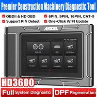 ANCEL HD3600 Heavy Equipment Diagnostic Tool with DPF Regen Full System Heavy Duty Truck Scanner Machinery Scan Tool Diesel Code