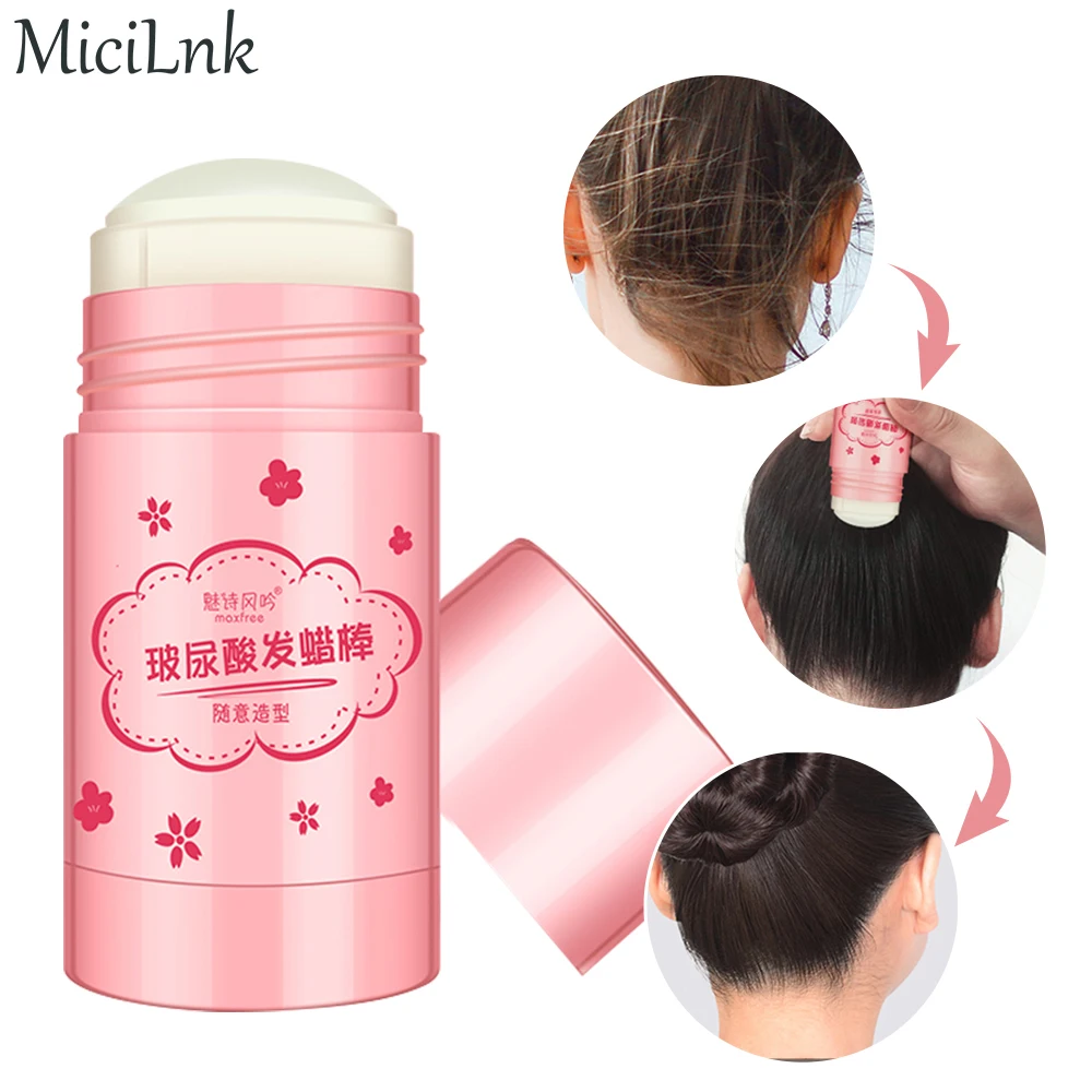 Hyaluronic Acid Hair Wax Stick Cream Smooth Non Greasy Fast Styling Party Hairstyle Nourish Hair Natural Plant Beauty Health